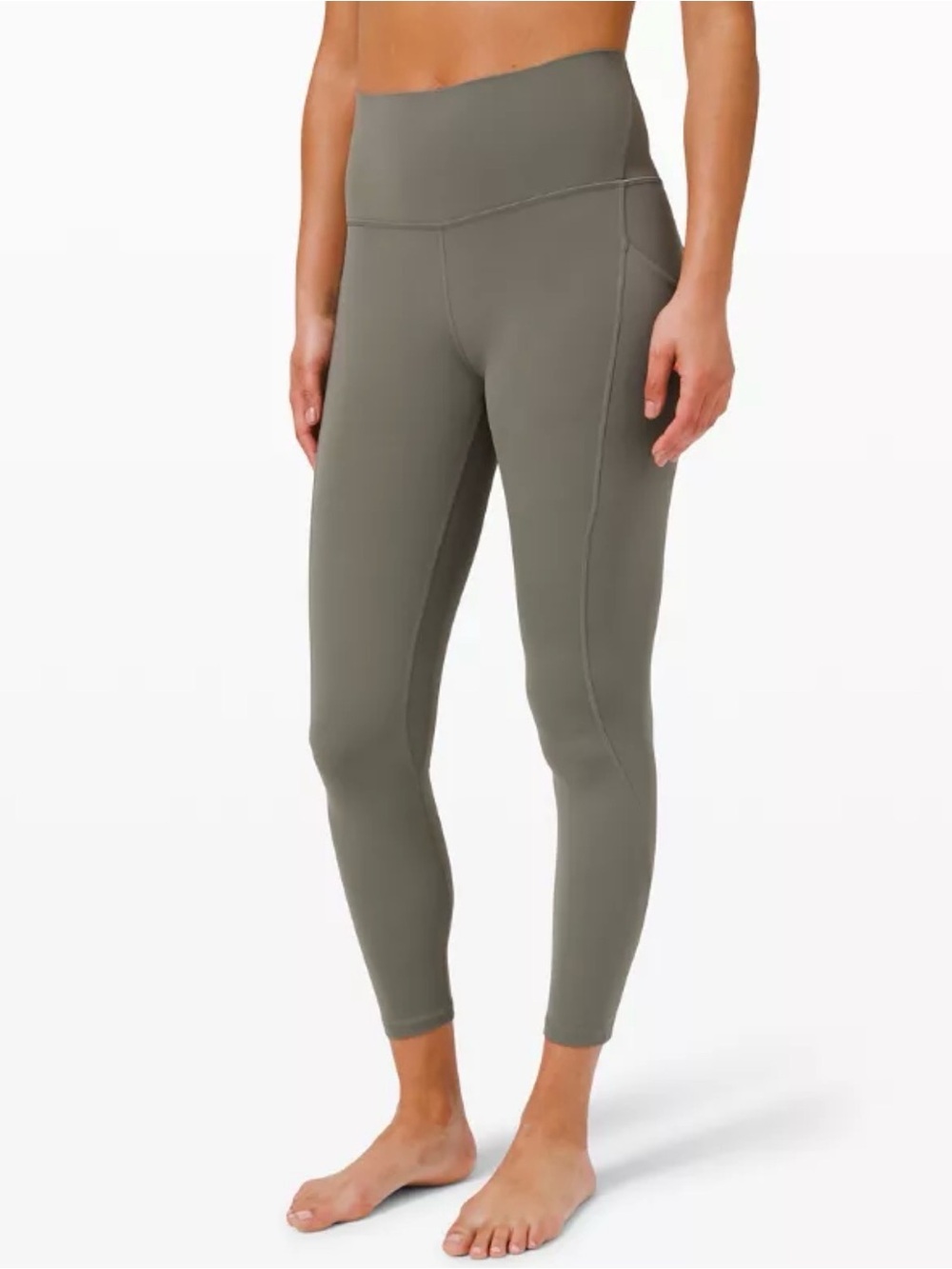 Lululemon align high rise leggings w pockets size 6 beige grey